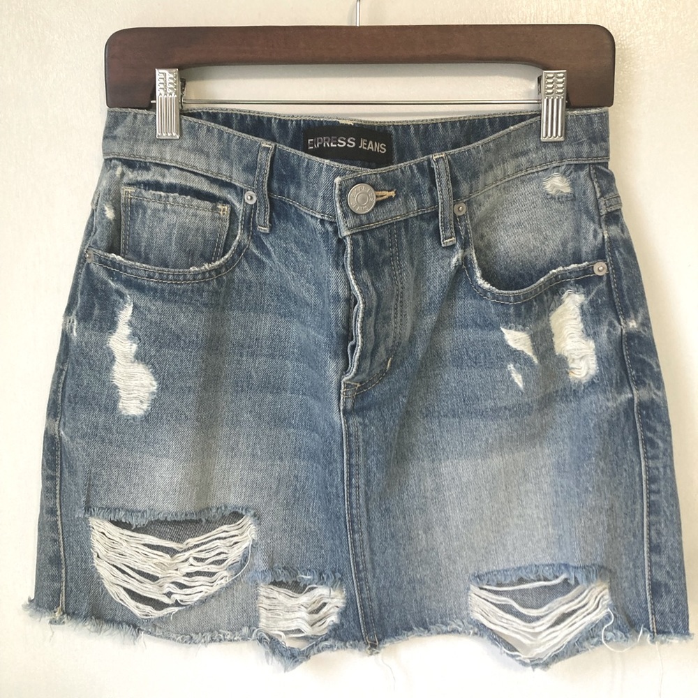 EXPRESS Denim mini Skirt Size 6R